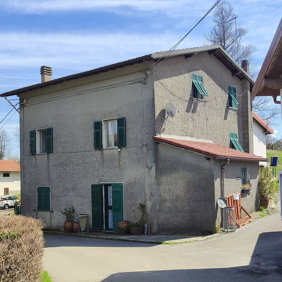 Visuale di una casa a Banchetta nel comune di Ronco Scrivia