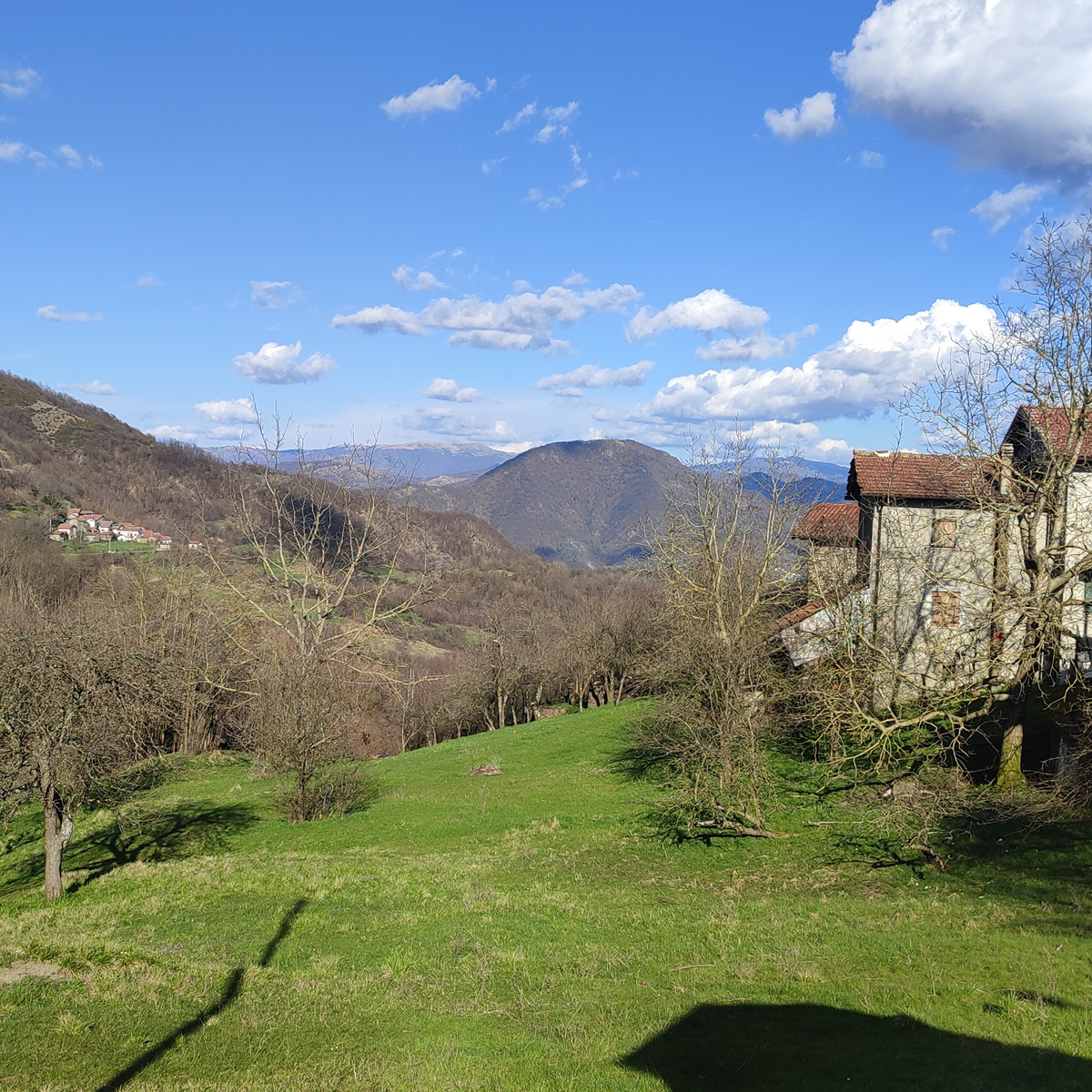 Panorama con vista dall'abitato di Banchetta nel comune di Ronco Scrivia