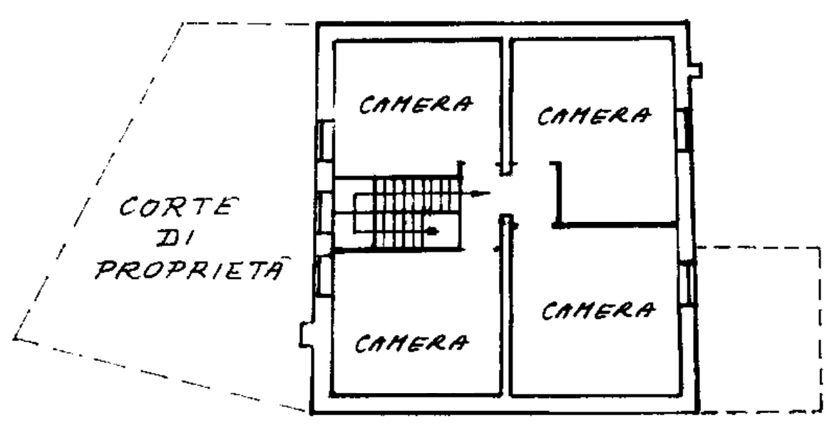 Piantina secondo piano casa Banchetta Ronco Scrivia